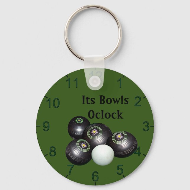 Its Lawn Bowls Oclock, Key Ring (Front)