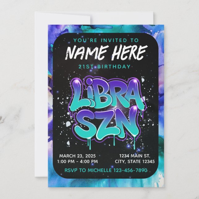 It's Libra Season Zodiac Birthday Invitation (Front)