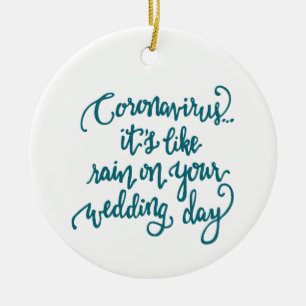 It's like Rain on Your Wedding Day — BLUE Ceramic Tree Decoration