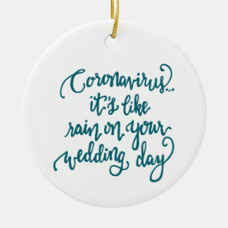 It's like Rain on Your Wedding Day — BLUE Ceramic Tree Decoration