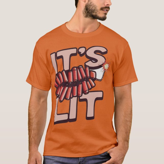 It's Lit Firecracker T-Shirt (Front)