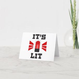 It's Lit Hockey Goal Light Thank You Card
