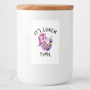 It's Lunch Time Food Label