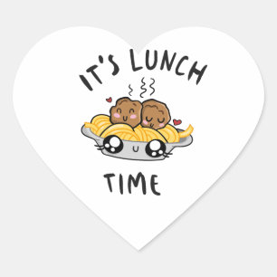 It's Lunch Time Heart Sticker