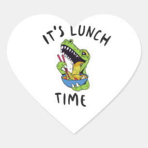 It's lunch time heart sticker