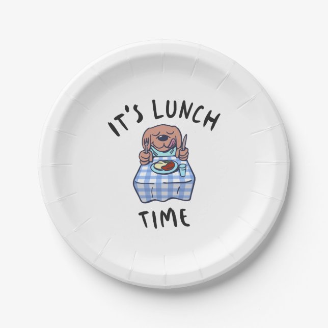 It's Lunch Time Paper Plate (Front)