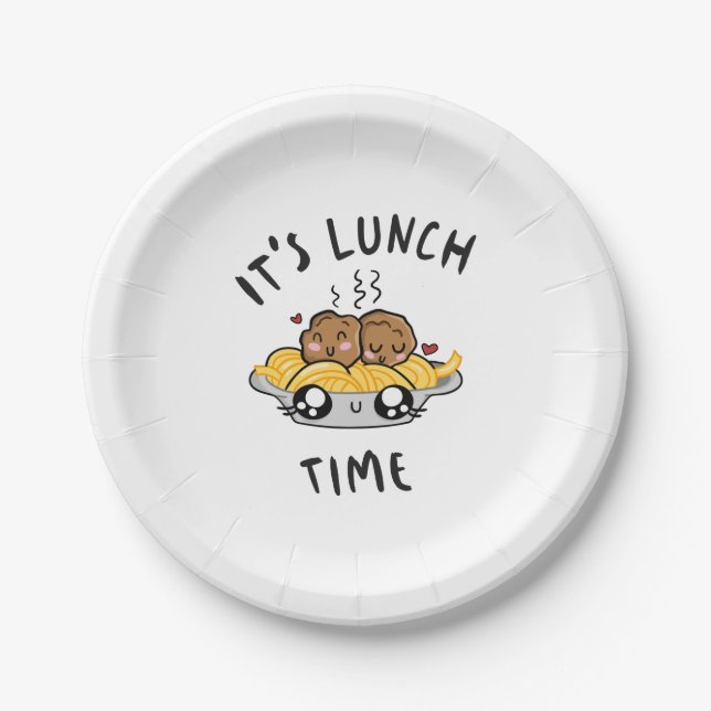 It's Lunch Time Paper Plate (Front)
