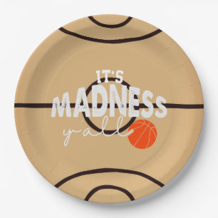 It's Madness Y'all Basketball Watch Party Paper Plate