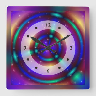 IT'S MAGIC Apopphysis Fractal + your idea Square Wall Clock