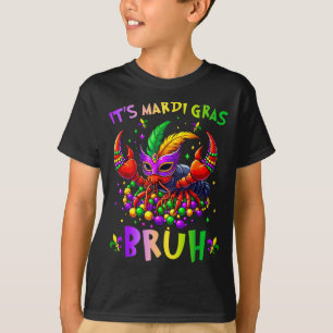 Its Mardi Gras Bruh Crayfish Dab Fat Tuesday Boys T-Shirt