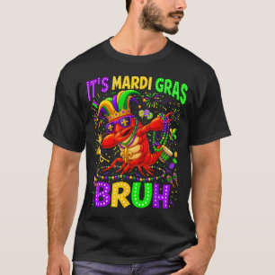 Its Mardi Gras Bruh Dabbing Crawfish Carnival Boy T-Shirt