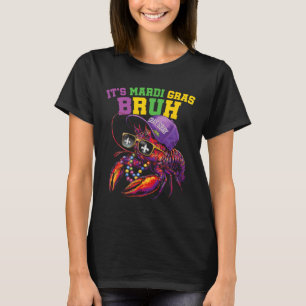 It's Mardi Gras Bruh Dabbing Crawfish Carnival Kid T-Shirt