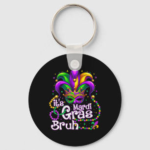 It's Mardi Gras Bruh Mardi Gras Party Mask Women K Key Ring