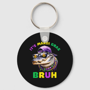 It's Mardi Gras Bruh Marigator Alligator Mardi Gra Key Ring