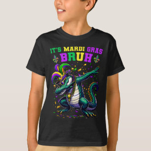 It's Mardi Gras Bruh Marigator Alligator Mardi Gra T-Shirt