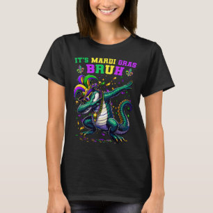 It's Mardi Gras Bruh Marigator Alligator Mardi Gra T-Shirt