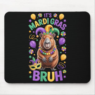Its Mardi Gras Bruh Meme Capybara Mardi Gras Mouse Mat