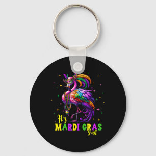 Its Mardi Gras Y'all Flamingo Costume Girls Women Key Ring