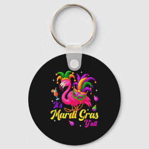 Its Mardi Gras Yall Flamingo Costume Girls Women M Key Ring