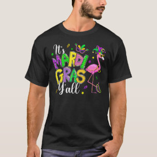 It's Mardi Gras Y'all Funny Flamingo Jester Hat Ma T-Shirt