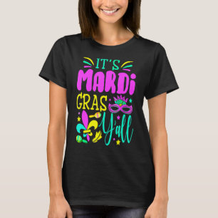 Its Mardi Gras Yall Mardi Gras Party Jester Festiv T-Shirt