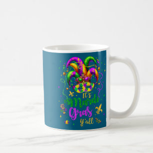 Its mardi gras yall mardi gras party mask costume coffee mug
