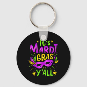 Its Mardi Gras Yall Mardi Gras Party Mask Costume Key Ring