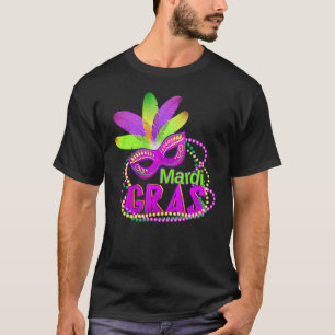Its Mardi Gras Yall Mardi Gras Party Mask Costume  T-Shirt