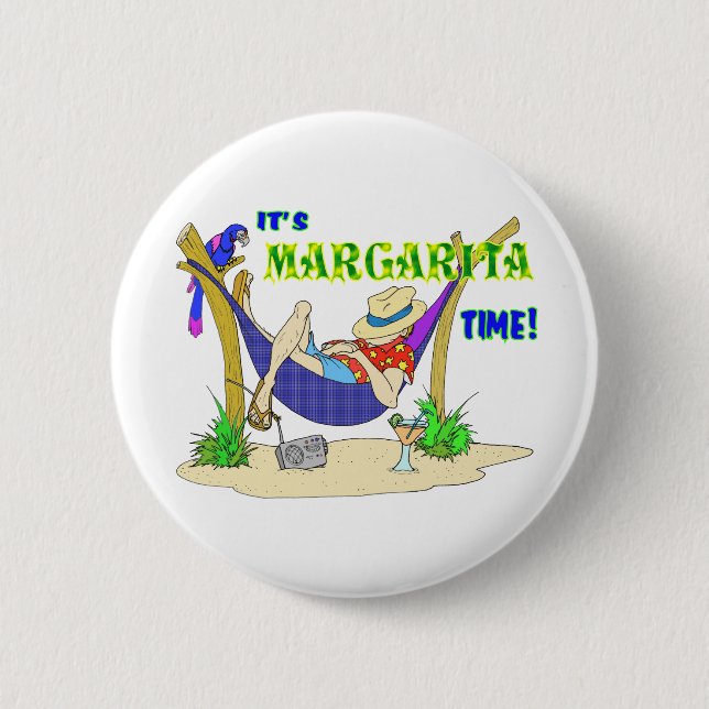 It's MARGARITA time 6 Cm Round Badge (Front)