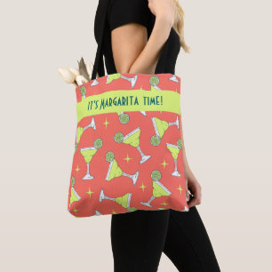 It's Margarita Time Retro Miami Cocktails Tote Bag