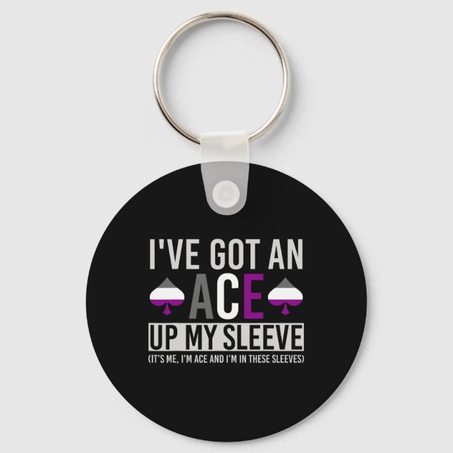 Its Me Im Ace And Im In These Sleeves Fun LGBT Ase Key Ring (Front)