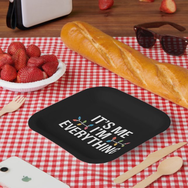 Its Me I'm Everything Family Christmas Matching Paper Plate (Picnic)