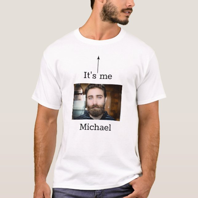 It's Me Photo For Face Mask Users T-Shirt (Front)