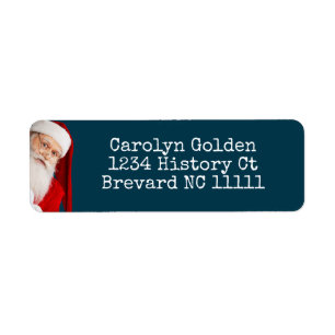 It's Me Santa Return Address Label Typewriter Font