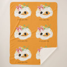 It's Me Your Boo Cosy Fall Pumpkin Sherpa Blanket