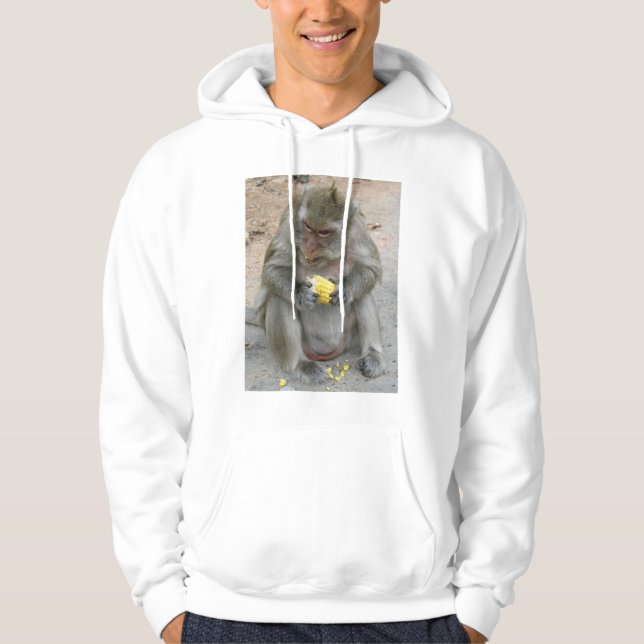 It's Mine!! ... Wild Thai Macaque Monkey Hoodie (Front)