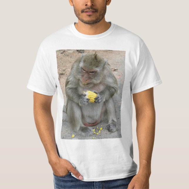 It's Mine!! ... Wild Thai Macaque Monkey T-Shirt (Front)