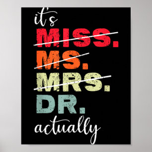 It's miss ms mrs dr doctor graduation vintage poster