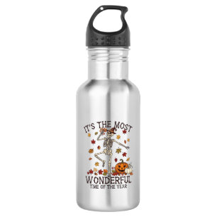 Its Most Wonderful Dancing Skeleton Halloween Witc 532 Ml Water Bottle