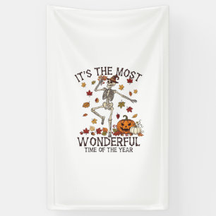 Its Most Wonderful Dancing Skeleton Halloween Witc Banner