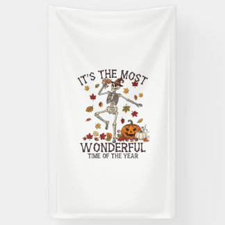 Its Most Wonderful Dancing Skeleton Halloween Witc Banner