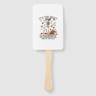 Its Most Wonderful Dancing Skeleton Halloween Witc Hand Fan