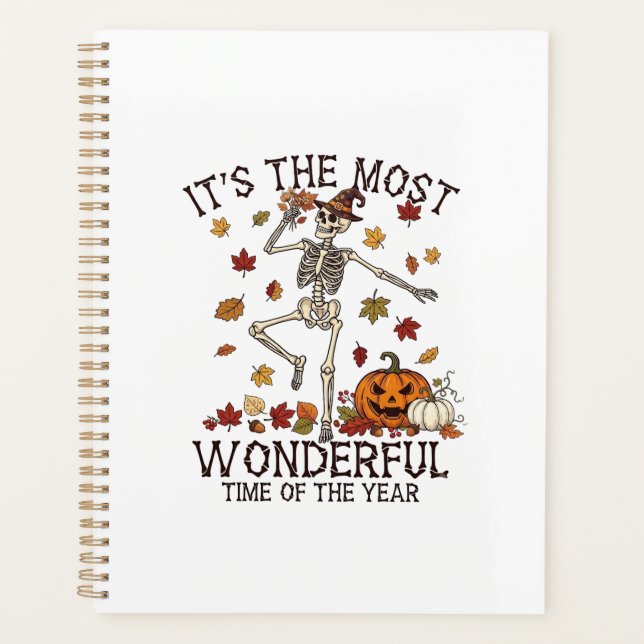 Its Most Wonderful Dancing Skeleton Halloween Witc Planner (Front)