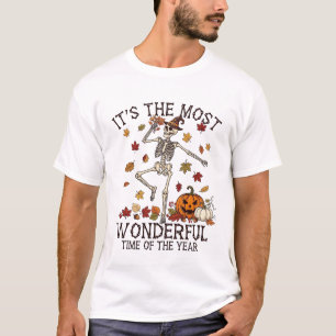 Its Most Wonderful Dancing Skeleton Halloween Witc T-Shirt