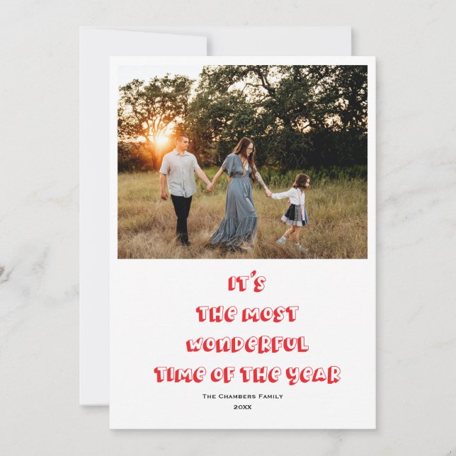 It's most wonderful time of the year photo holiday card (Front)