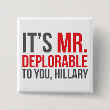 It's Mrs. Deplorable to you, Hillary