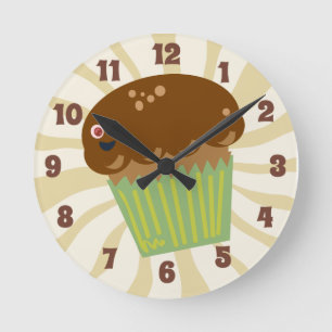 It's Muffin Time! Round Clock