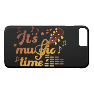 It's Music Time, Gold Guitar Musical  iPhone 8 Plus/7 Plus Case