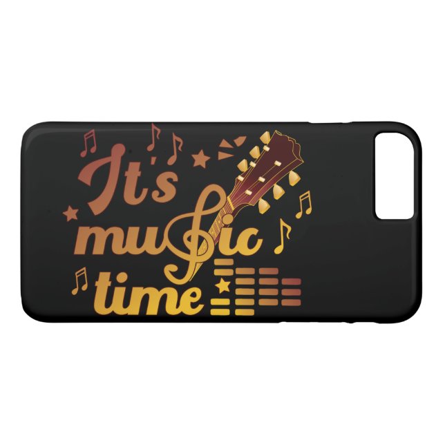 It's Music Time, Gold Guitar Musical  Case-Mate iPhone Case (Back (Horizontal))