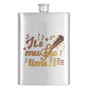 It's Music Time, Gold Guitar Musical Hip Flask
